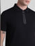 Black Zip Detail Polo T-shirt_416390+5