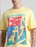 Yellow Graphic Print Crew Neck T-shirt_416392+5