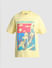 Yellow Graphic Print Crew Neck T-shirt_416392+7