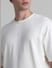 White Cotton Crew Neck T-shirt_416393+5