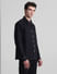 Black Contrast Stitch Full Sleeves Shirt_416394+3