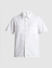 Beige Contrast Stitch Short Sleeves Shirt_416395+7