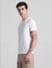 White Printed Jacquard Cotton T-shirt_416397+3
