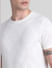 White Printed Jacquard Cotton T-shirt_416397+5