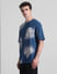 Blue Colourblocked Crew Neck T-shirt_416398+3