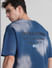 Blue Colourblocked Crew Neck T-shirt_416398+6