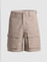 Khaki Low Rise Cargo Shorts_416406+7