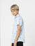 BOYS Blue Printed Cotton Short Sleeves Shirt_406714+3