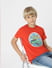 BOYS Red Sequin Detail Printed T-shirt_406729+1