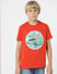 BOYS Red Sequin Detail Printed T-shirt_406729+2