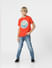 BOYS Red Sequin Detail Printed T-shirt_406729+6