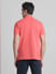 Coral Pink Cotton Polo T-Shirt