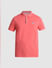 Coral Pink Cotton Polo T-Shirt