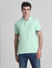 Light Green Cotton Polo T-Shirt_415533+2