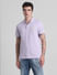Lilac Cotton Polo T-Shirt_415534+2