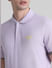 Lilac Cotton Polo T-Shirt_415534+5
