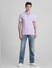 Lilac Cotton Polo T-Shirt_415534+6