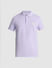 Lilac Cotton Polo T-Shirt_415534+7