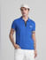 Dark Blue Zip Detail Polo T-Shirt_415535+1