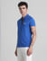 Dark Blue Zip Detail Polo T-Shirt_415535+3