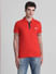 Red Zip Detail Polo T-Shirt_415536+2