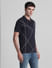 Black Printed Cotton Polo T-shirt_415538+3