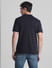 Black Printed Cotton Polo T-shirt_415538+4