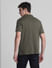 Olive Printed Cotton Polo T-shirt_415539+4