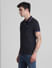 Black Contrast Tipping Polo T-Shirt_415543+3