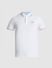 White Contrast Tipping Polo T-Shirt_415544+7
