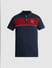 Red Colourblocked Contrast Tipping Polo