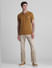 Brown Zip Detail Polo T-shirt_415548+6