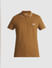 Brown Zip Detail Polo T-shirt