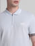 Grey Zip Detail Polo T-shirt_415549+5