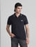 Black Zip Detail Polo T-Shirt_415551+1