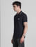 Black Zip Detail Polo T-Shirt_415551+3