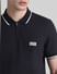 Black Zip Detail Polo T-Shirt_415551+5