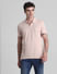 Pink Zip Detail Polo T-shirt_415552+2