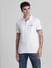 White Check Placket Polo T-shirt_415555+2