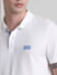 White Check Placket Polo T-shirt_415555+5