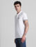White Logo Tape Print Polo T-shirt_415556+3