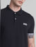 Black Logo Tape Print Polo T-shirt_415557+5