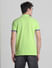 Green Ribbed Sleeves Polo T-Shirt_415559+4