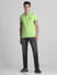 Green Ribbed Sleeves Polo T-Shirt_415559+6