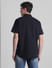 Black Cotton Short Sleeves Shirt_415560+4
