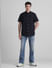 Black Cotton Short Sleeves Shirt_415560+6