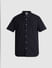 Black Cotton Short Sleeves Shirt_415560+7