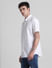 White Cotton Short Sleeves Shirt_415561+3