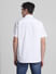 White Cotton Short Sleeves Shirt_415561+4