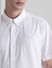 White Cotton Short Sleeves Shirt_415561+5